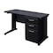 Fusion Fusion Single Pedestal Desks, 24 D X 29 H, 48 W X Wood, Metal MSP4824GY - alternate 1